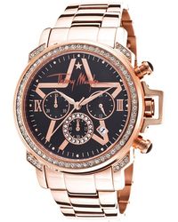 Thierry Mugler Women'S Rose-Tone Bracelet Black Dial - Lyst