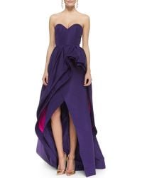 oscar de la renta high low gown