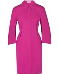 Jil Sander Stretch Cotton-Blend Dress - Lyst