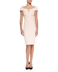 J. Mendel Off-The-Shoulder Sheath Dress - Lyst