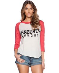 Wildfox Superbowl Monday Graphic Tee - Lyst