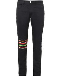 Raf Simons/Sterling Ruby Striped Knee-Patch Skinny Jeans - Lyst