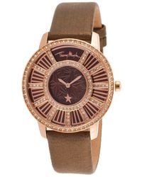 Thierry Mugler Women'S Bronze Genuine Leather Brown Dial - Lyst