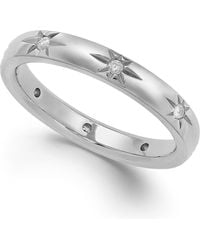 Marchesa Diamond Star Wedding Band In 18K White Gold (1/8 Ct. T.W.) - Lyst