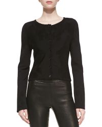 Zac Posen Knit Jacquard Cardigan - Lyst