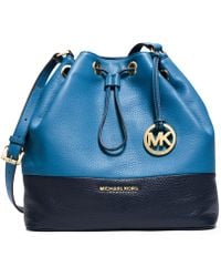 Michael Kors Michael Jules Large Colorblock Drawstring Shoulder Bag - Lyst