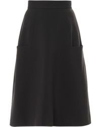 Honor Silk-Faille A-Line Skirt - Lyst