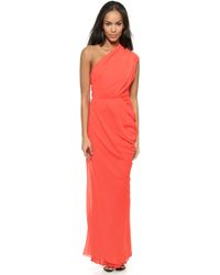 Camilla & Marc Redkite One Shoulder Gown - Vermillion - Lyst
