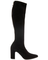 Balenciaga Knee-High Suede Zip Boots - Lyst