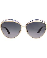 Dior Golden Metal Butterfly Sunglasses With Wire - Lyst