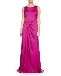 Halston Heritage Tank Gathered Gown - Lyst
