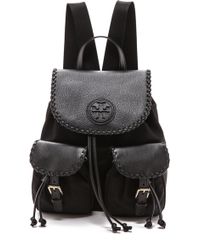 Tory Burch Marion Nylon Backpack - Black - Lyst