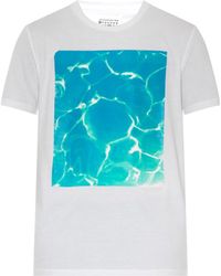 Maison Margiela Water-Print Cotton T-Shirt - Lyst