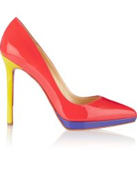 Christian Louboutin Pigalle Plato 120 Patent-Leather Pumps - Lyst