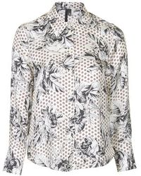 Topshop Geo-Rose Silk Shirt By Boutique - Lyst