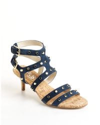 Kors By Michael Kors Shay Studded Suede Sandals - Lyst