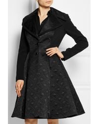 Temperley London Novah Quilted Satin And Crepe Coat - Lyst