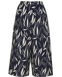 Topshop Cape Leaf Print Culottes - Lyst