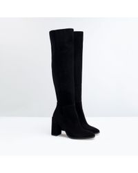 Zara Highheeled Leather Boot - Lyst