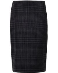 Adam Lippes Micro-Pleat Checked Skirt - Lyst