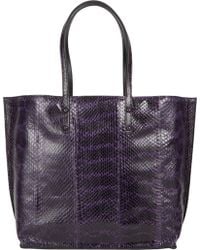 Zagliani Ayers & Leather Reversible Tote - Lyst