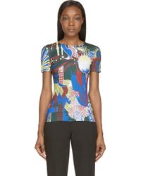Mary Katrantzou Dark Green Jungle Palette Print Fitted T_Shirt - Lyst