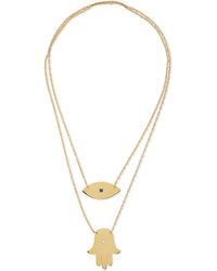 Jennifer Zeuner Rachel Hamsa & Evil Eye Necklace - Lyst