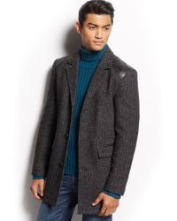 black guess coat mens