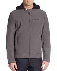 Kenneth Cole Reaction Hooded Jacket - Lyst