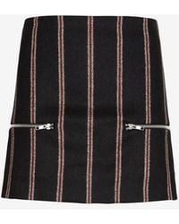 Elizabeth And James Raya Striped Zipper Skirt - Lyst