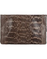 Zagliani Snakeskin Capriccio Clutch - Lyst