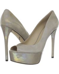 B Brian Atwood Brian Atwood Bambola Grey Patent Pumps - Lyst