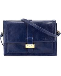 Badgley Mischka Lena Shine Leather Shoulder Bag - Lyst