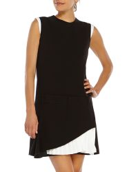 Victoria Beckham Pleated Ruffle Dress - Lyst