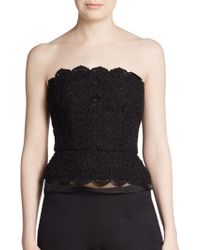 Joie Emine Lace Peplum Top - Lyst
