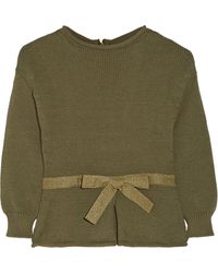 Moschino Bow-Embellished Cotton-Blend Sweater - Lyst