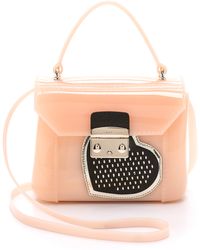 Furla Heart Print Candy Bon Bon Mini Bag - Magnolia And Onyx - Lyst