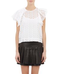 Isabel Marant Eyelet Vlady Top - Lyst