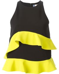 MSGM Ruffle Tank - Lyst