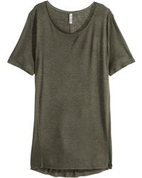 H&M Long T-Shirt - Lyst