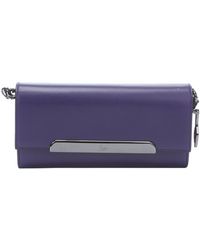 Christian Louboutin Violet Leather 'Rougissime' Convertible Clutch - Lyst