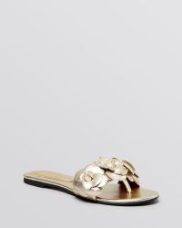 Jeffrey Campbell Open Toe Flat Slide Sandals - Easy Rose - Lyst