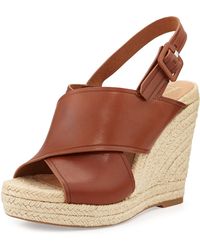 Vc Signature Davena Leather Wedge Espadrille - Lyst