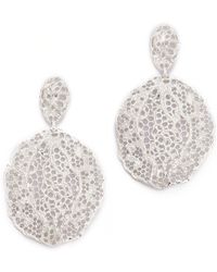 Aurelie Bidermann Lace Earrings - Silver - Lyst