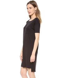 T By Alexander Wang Classic Boat Neck Dress With Pocket - White - Lyst