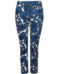 Topshop Paisley Print Cigarette Trouser - Lyst