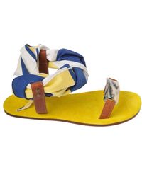 Avec Moderation Yellow Open Toe - Lyst