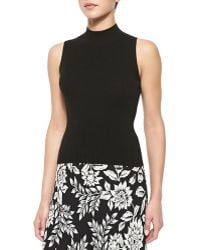 Theory Cashmere Everleen Ribbed Sleeveless Top - Lyst