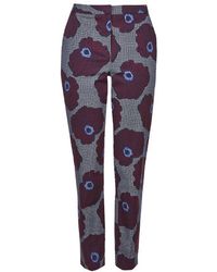 Topshop Bloom Print Cigarette Trousers - Lyst