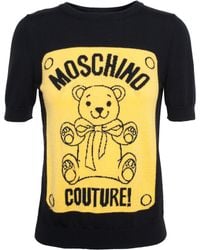 Moschino Teddy Bear Motif Knit Top - Lyst